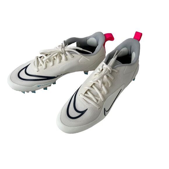 Nike Alpha Huarache 8 Pro LAX White 9.5 Lacrosse Cleats CW4439-116 Soccer Sports - Picture 1 of 14
